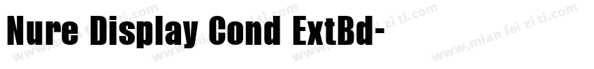 Nure Display Cond ExtBd字体转换